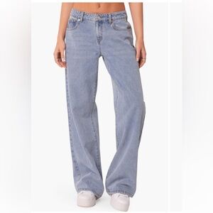 Edikted Raelynn Low Rise Wide Leg Jean size Small